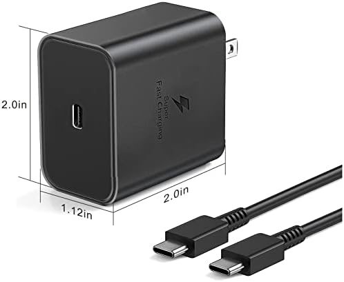 Зарядно устройство USB-C с мощност 45 W, Сверхбыстрое зарядно устройство Type C мощност 45 W Samsung Galaxy S23 Ultra/S23/S23 +/S22/S22