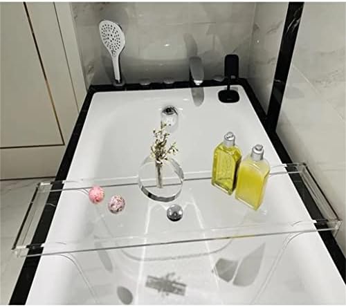 ZLXDP Акрилен Прозрачен Багажник За баня, Преграда за баня, Тава за съхранение на мобилни телефони (Цвят: D, Размер: 82 *20* 3 см)