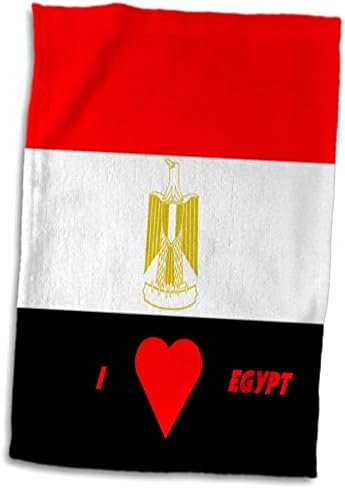 3d Роза Флорен Обича знамена на страните - обичам Египет - Кърпи (twl-51547-1)