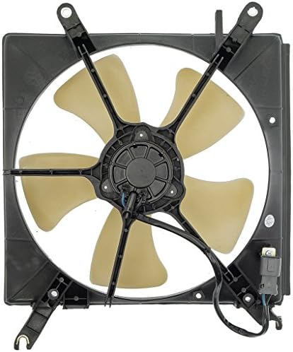 Вентилатор за охлаждане на двигателя Dorman 620-223 в събирането, Съвместими с някои модели на Honda, Черен