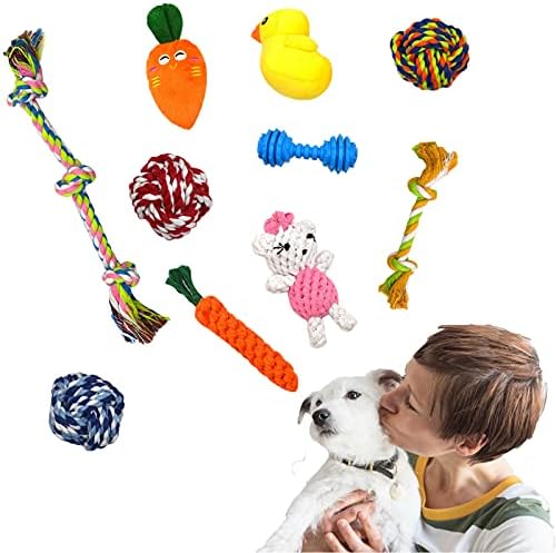 Играчка въже за кучета при Прорезывании на зъбите при малките Кученца - 10 X Дъвчащи играчки за кученца при Прорезывании на зъбите от Скука, Играчки за Дъвчене за куч?