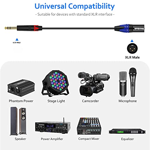 Кабел smithok 1/4 -XLR, една Четвърт от инча (6,35 мм) Жак TRS-XLR, 1/4 Стереоразъем-XLR Балансный кабел, Съвместим с високоговорители,