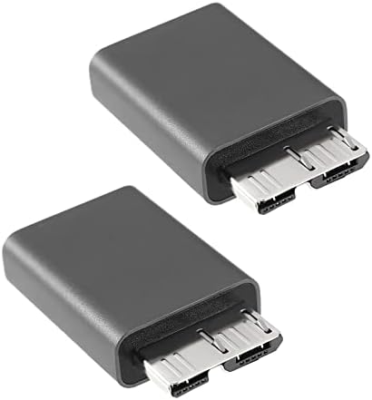 2 БР. Адаптер USB към Micro C B Type-C Женски USB 3.0 Micro-B Конектор за Цифров Фотоапарат, Лаптоп, Твърд диск 5 Gbit/s, 2 в 1, Пренос на данни и Зареждане