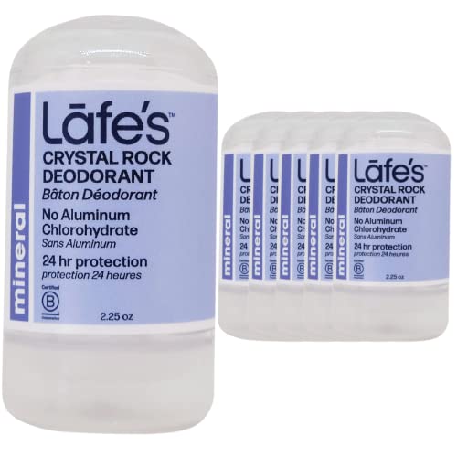 Натурален Дезодорант Lafe's | Натурален Дезодорант Crystal Rock Mineral без аромат за жени и мъже | Вегетариански, без насилие,