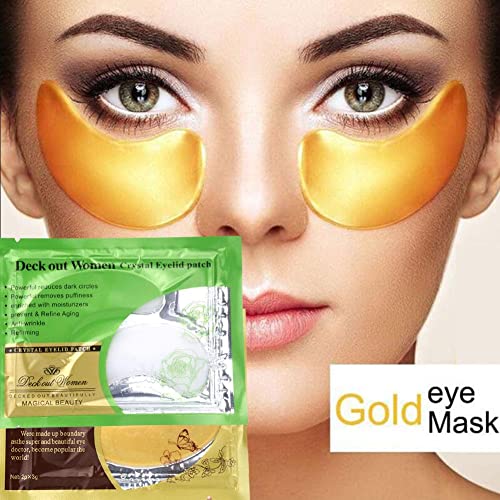 SKINGE 1 чифт Златни Кристален Колаген Маска За Очи Против Бръчки, Петна, За очи, Хидратиращи Хранителна Комбинация За Антивозрастного Грижа За Очите