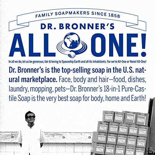 Сапун Dr. Bronner's -Pure-Castile Bar (Розово, 5 грама) - Произведено на базата на органични масла За лице, тяло и коса, Лек и хидратиращ, биоразлагаемое, веганское, без насилие, без ?