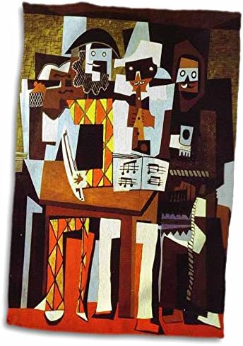 3дРоуз Флорен Изкуството на кубизма - Картината на Пикасо Музиканти и Маски - Кърпи (twl-52392-1)
