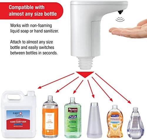 Първият безопасно Безконтактно помпа за Течен сапун и дезинфектант за ръце (опаковка от 6 броя)