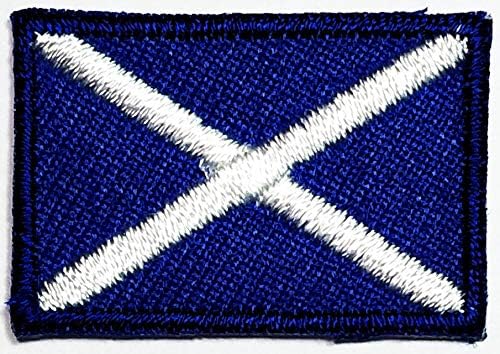 PARITA Mini 0,6X1,1 Нашивка с Флага на Шотландия, Флаг на страната Шотландия, Емблемата на Военна форма, Железни Бродирани Апликации за Дънкови якета, Тениски, Спортни дрехи