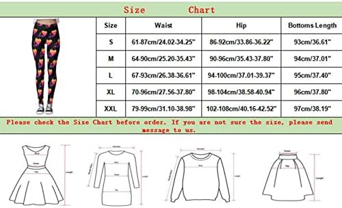 IIUS Гамаши с висока Засаждане На Свети Валентин, Женски Гамаши за Йога с Принтом Устни, Ултра Мека Матирана Еластични Спортни Панталони за Фитнес зала