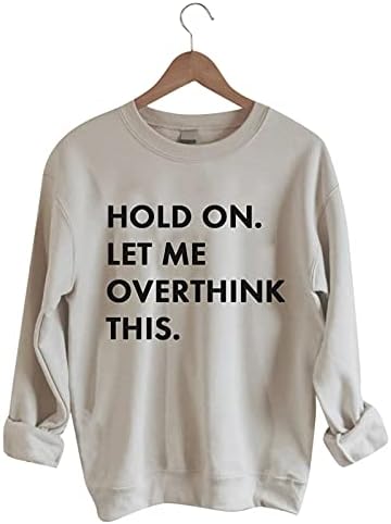Дамски ежедневни блуза с дълги ръкави, свободни свитшоты оверсайз с модерен принтом, красиви върхове-пуловер с кръгло деколте и графичен дизайн