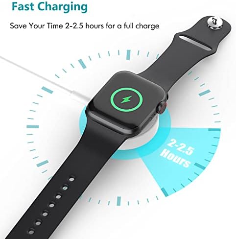 НЕВОЛА ???? ???????? за зарядно устройство Apple Watch 6,6 фута / 2 m, [Сертифициран от Apple Пфи] зарядно устройство iWatch, Преносимо зарядно за Apple Watch съвместим с Apple Watch Ultra/8/7/6/5/4/3/2/1/ С?