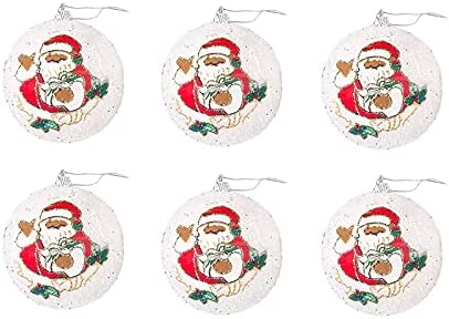 Изискана коледна декоративни подаръци, Декорация за Коледни топки, 6 опаковки Небьющихся Празнични Балони-украса С принтом под формата на искри и линия за захващан