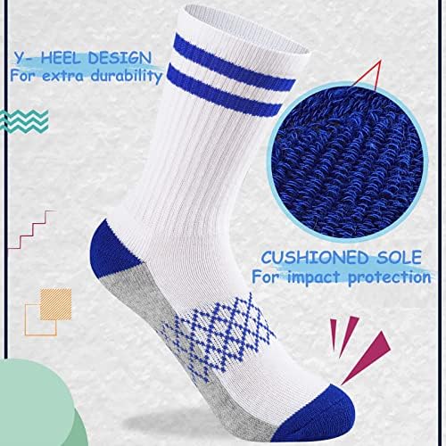 Чорапи за екипажа Comfoex За момчета 8-10 6-8 4-6 Години, Спортни Дълги Памучни детски Чорапи, Чорапи До Средата на Прасците С мека