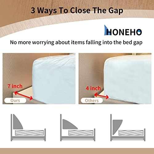Клиновидная възглавница HONEHO Bed за таблата на Queen Size (60 x10x6), Пълнител за хлабината в леглото (0-7), Триъгълна Клиновидная