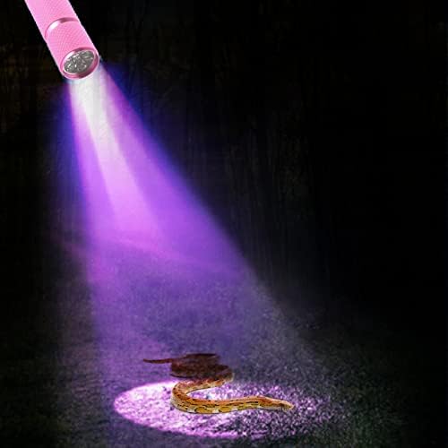 TWGJM Мини UV-лампа, Мини UV Фенерче Blacklight за нокти, Преносими led Детектор на Ултравиолетова радиация за Гел за нокти и петна, Розов (F-01)