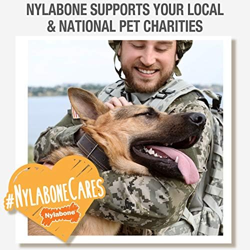 Nylabone Здравословна храна доставки Wild Dog Напълно Естествени Лакомства за кучета с костите Бизона Производство на САЩ, Гигантски