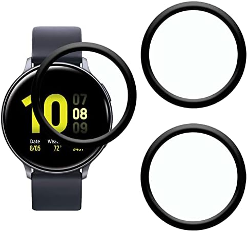 [3 опаковки] Защитно фолио LCTONG за Samsung Galaxy Watch Active 2 44 мм, Максимално покритие, Защита от надраскване, без мехурчета, 3D извити, HD Гъвкаво защитно фолио за Samsung Galaxy Watch Active