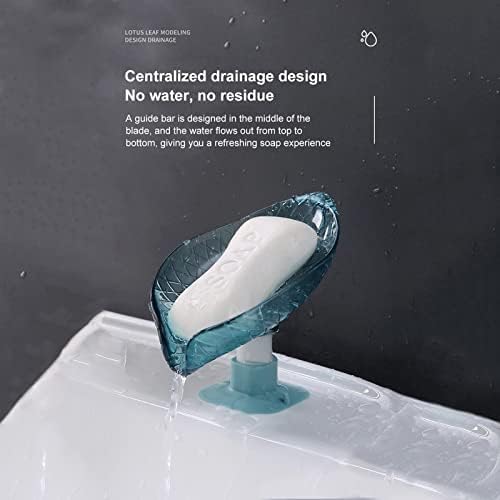 2 БР. Държач за сапун във формата на лист - Самоотливающаяся препарат за съдове за сапун под формата на листа, Декоративен Пластмасов