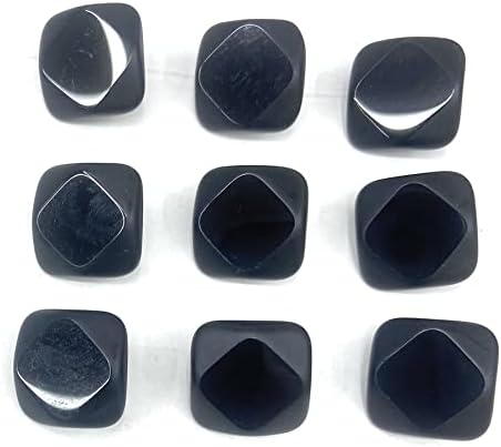 9 мастилено-Струйни Стъклени 2 Тона Черни Копчета Квадратно Сечение с Огранкой 5/8 16 мм за Блузи, Блузи и Т.н
