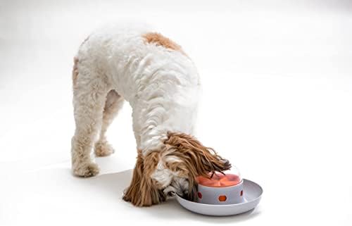 Интерактивна бутон купа-диспенсер за лакомствата НЛО за кучета и котки за забавление бавно хранене