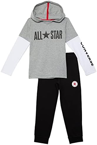 Руното hoody с качулка Converse boys All Star и Джоггеры за бягане от две части (За малки деца)