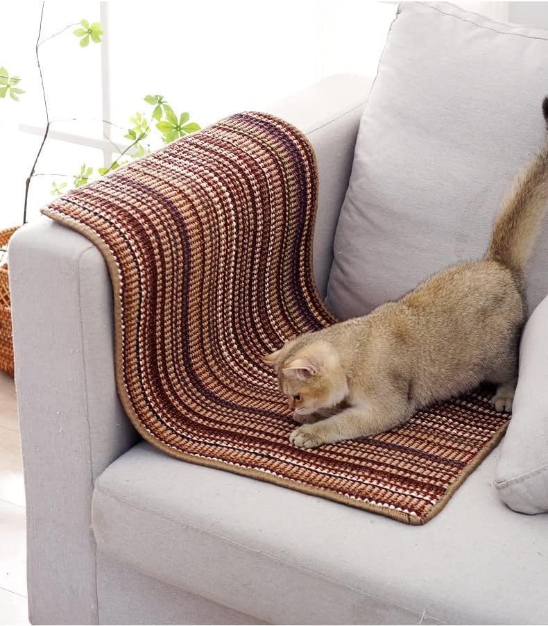 Когтеточка за котки, FOOPOMARY [32 X 20 См] Калъф за Когтеточки за котки от естествен Сезал за защита на дивана, Подложка за Когтеточки