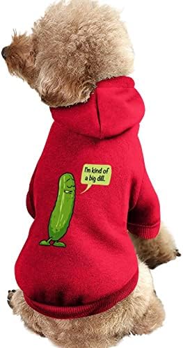 Hoody с качулка Big Dill Pickle за Кучета, Пуловер, Hoody, Дрехи за Домашни Любимци, Дрехи с Качулка, Палта за Кучета и Котки