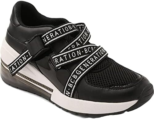 BCBGeneration Дамски спортни обувки Willia, размер на 9,5, среден (B, M), черен/бял