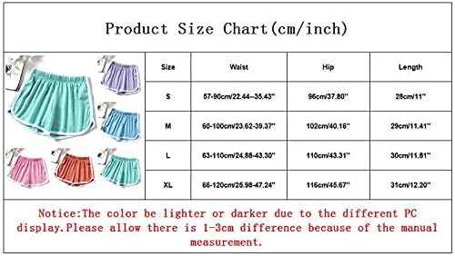 Дамски Ежедневни Памучни Шорти на съвсем малък, Удобни Спортни Шорти Свободно Намаляване с Висока Талия и Ретро Принтом, Струящиеся
