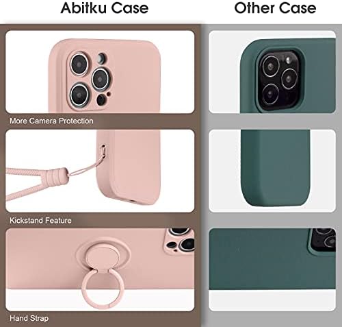 abitku е Съвместим с калъф iPhone 12 Pro Max, силиконов с пръстен-стойката на 360 ° (с поддръжка на магнитното закрепване на автомобилния),