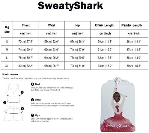 SweatyShark Женски Тренировъчен Комплект Active, Комплект от 2 Теми, Безшевни Гамаши За Йога с Еластична Спортен Бюстгальтером-Топ