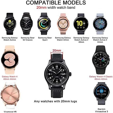 4 Комплекта презрамки, съвместим с Samsung Galaxy Watch 4/Galaxy Watch 5 40 мм 44 мм/ Galaxy Watch 4 Classic/ Galaxy Watch 5 Pro
