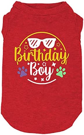 Облекло за Подарък на Кучето за Рожден Ден, Риза за рождения Ден, за момчета и Момичета, Жилетка на рожден Ден за Малко по-Големи Кучета, Облекло за кутрета-Кученца (1,