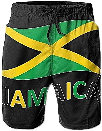 Мъжки Плажни Шорти CUTEDWARF с Ямайским Флага, Топене, Летни Плажни Шорти