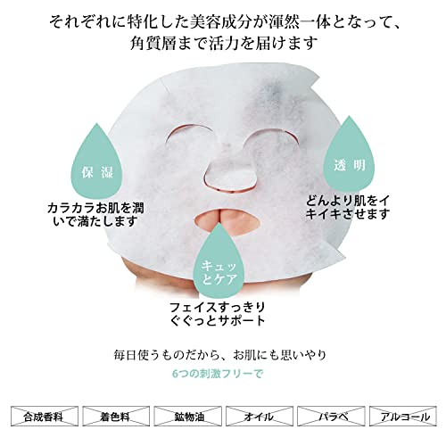 [TKJP00512-08-012]MITOMO Type H [Примерен набор от JP UKIYOE 12 листа] Маска за лице Beautiful skin - Произведено в Япония - първи по рода си, навлажняване на кожата.