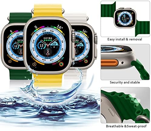 ZXCNZXVE Съвместим с Apple Watch Ultra Band 49 мм 45 мм 44 мм 42 мм, джапанки Apple Watch Ultra за жени и мъже, каишка Trail Loop
