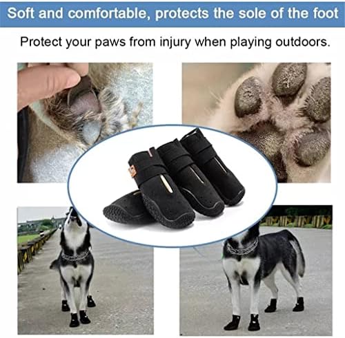 LEPSJGC Нескользящая обувки за кучета, водоустойчив Удобни дишащи обувки за малки, средни и големи кучета, обувки за кученца на закрито и на открито (Цвят: D, размер: 4)ко?