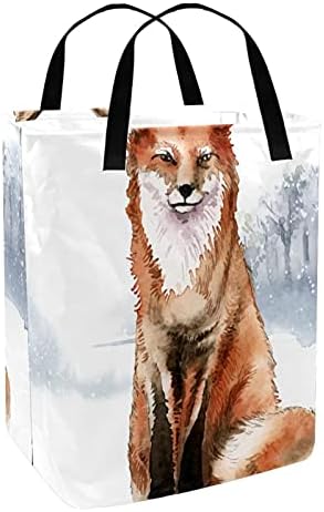 Зимна Количка за бельо Snow Fox, Сгъваема Кутия за съхранение с Дръжка за Кошницата, Детска Стая за Съхранение на играчките