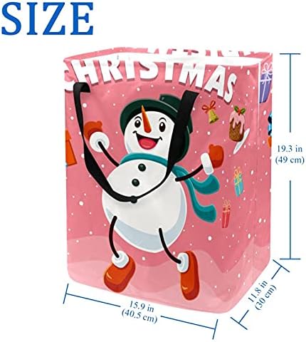 Кошница за дрехи под формата на Снежен човек, Сгъваема Кутия за съхранение с Дръжка за Кошницата, Детска Стая за Съхранение на играчките