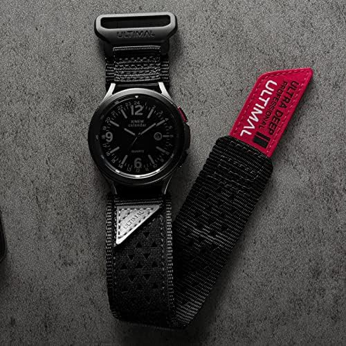 ULTIMAL е Съвместим с каишка Samsung Galaxy Watch, 20 мм, Регулируема Найлонов спортен каишка за часовник 5 Pro 45 mm/с 4 и 5 40
