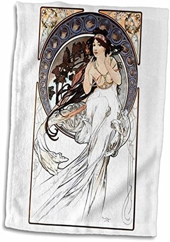 Триизмерно изображение на Известната дама Мучас В Бяло Художествената проза - Кърпи (twl-240738-3)