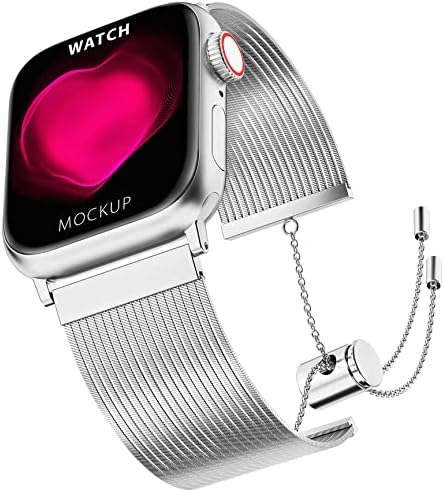 NYENEIL е Съвместим с каишка за Apple Watch 38 мм 40 ММ 41 мм 42 ММ 44 ММ 45 ММ на 49 мм Женски четката Метални Бижута Гривна Смяна каишка за iWatch Series 8 7 6 5 4 3 2 1