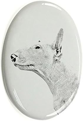 Териер, Овално Надгробен камък от Керамични Плочки с Изображение на Куче