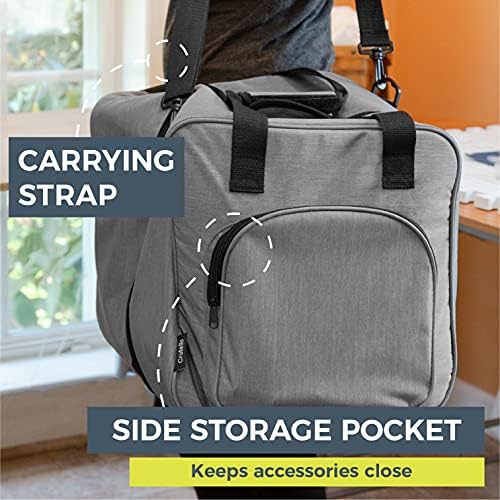 Калъф за шевни машини Crutello - Универсална чанта за носене шевна машина с джобове за съхранение, съвместима със стратегията облекло машини Serger, размер 13,75 x 12 x 13,5