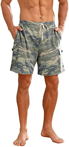 Мъжки къси Панталони NITAGUT, Ежедневни Модни Шорти от Еластична гумена лента За кръста, Летни Плажни Шорти Класически, Намаляване,