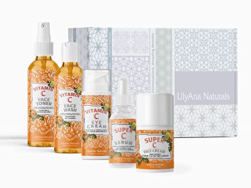 Подаръчен комплект за грижа за кожата LilyAna Naturals с витамин С - Осветляющие и Антивозрастные средства за грижа за кожата - Серум с витамин С и хиалуронова киселина - На?