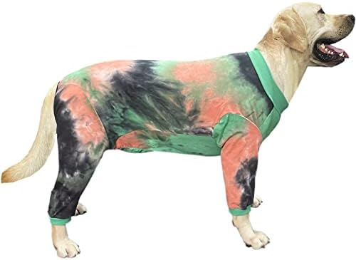 Пижами за кучета PriPre за големи Кучета, Памучни Ризи за кучета с равен брой гласове-боя Гащеризон за кучета, Тениски за спане за домашни любимци, пижами за кучета с пъ