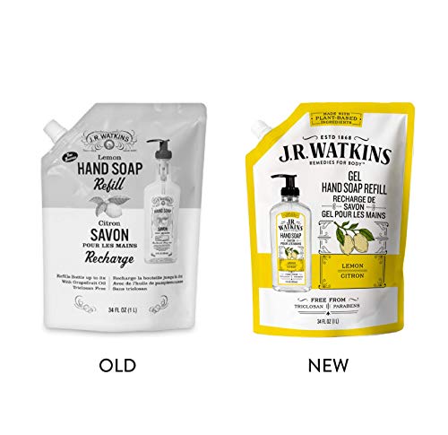 J. R. Watkins Течен сапун за ръце с добавянето на Лимон, 34 Течни унции