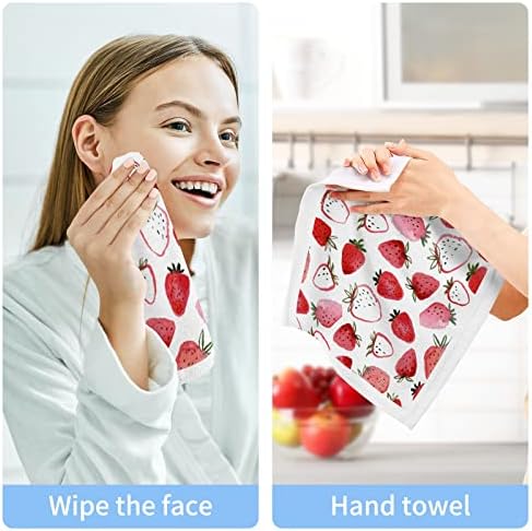 Kigai 6 Опаковки Мочалок с Акварельной Ягоди – Меки Кърпи За лице, За фитнес, Хотелски и спа качество, Кърпи за Многократна употреба
